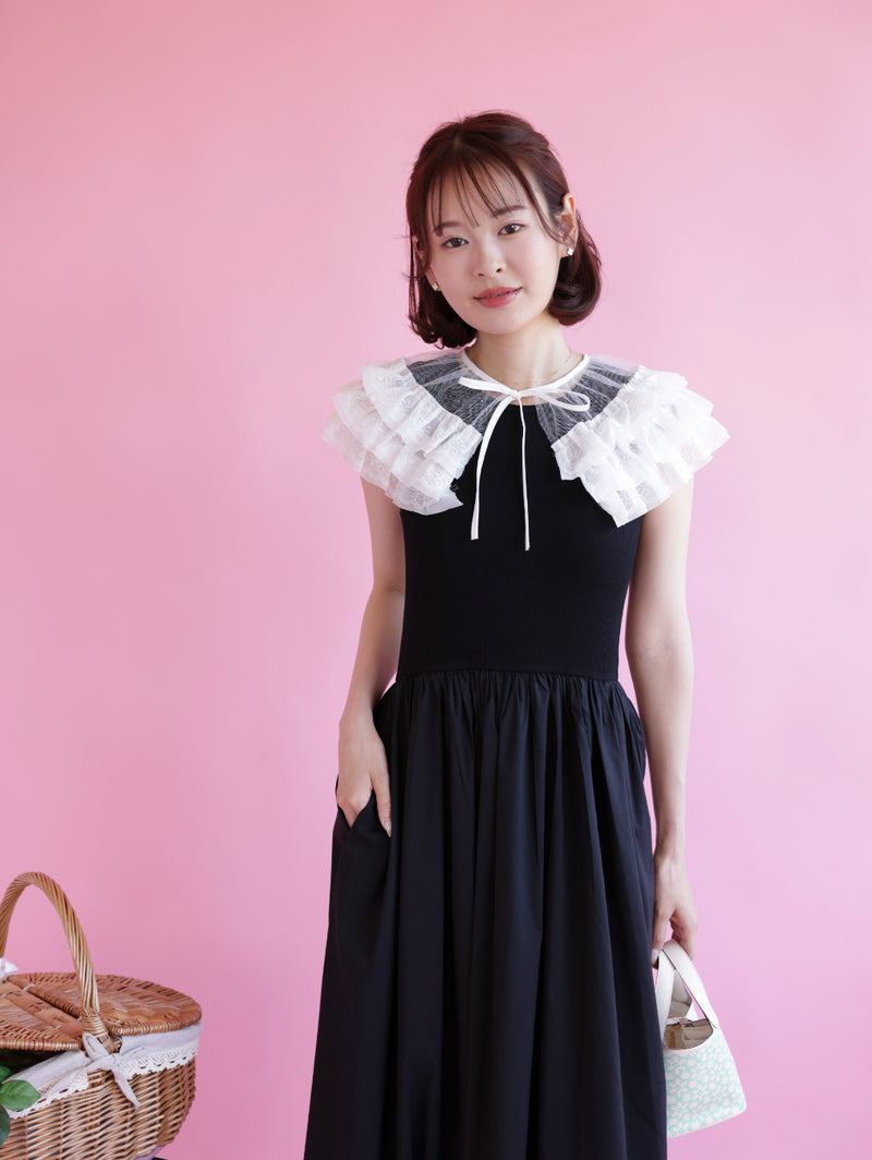 Volume Frill Docking Dress