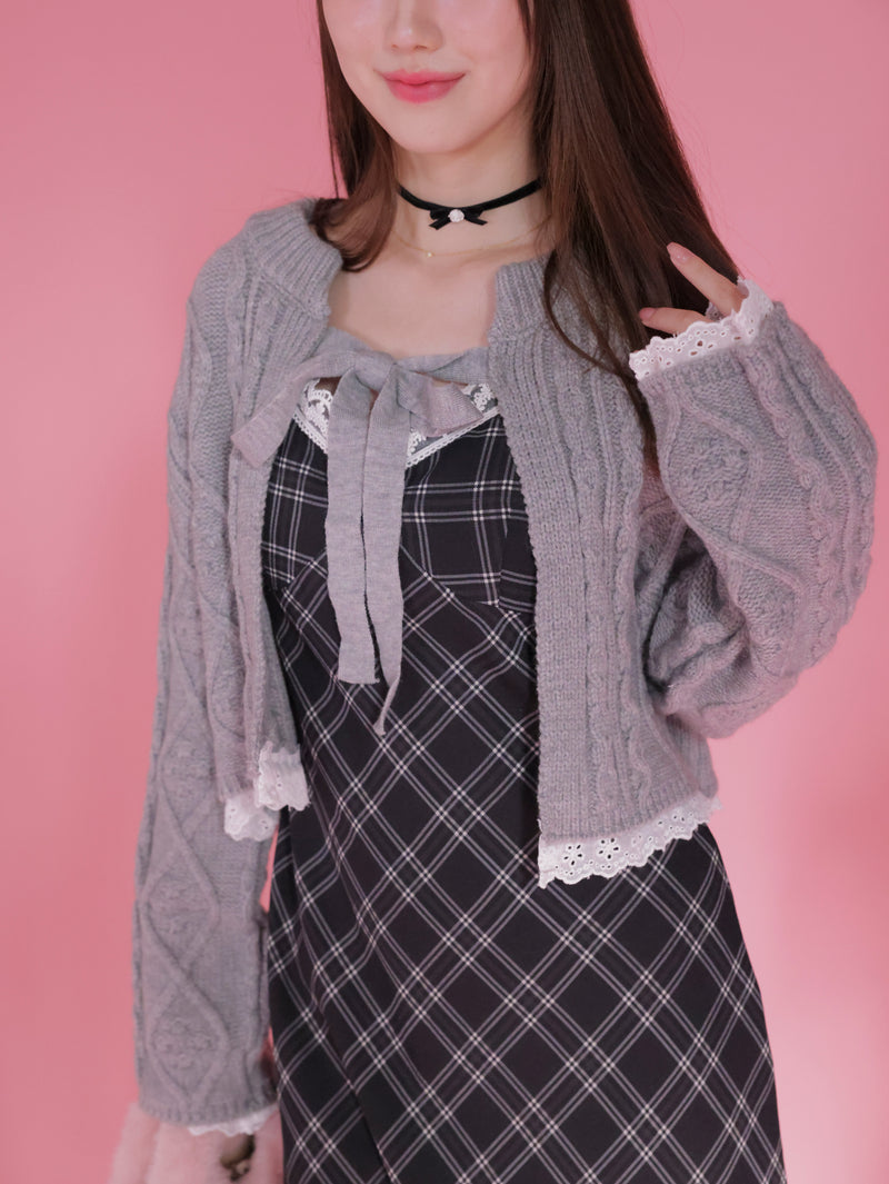 Short Ribbon Cardigan