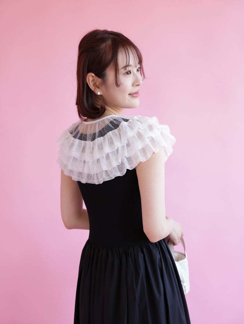 Volume Frill Docking Dress