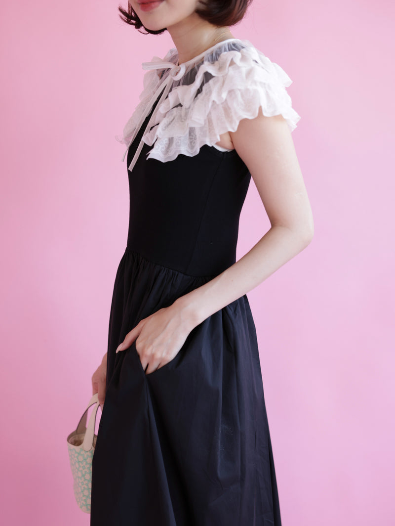 Volume Frill Docking Dress