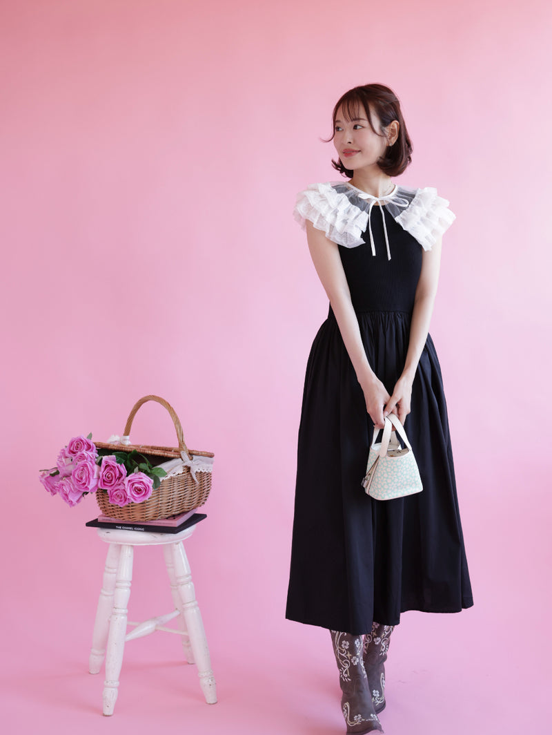 Volume Frill Docking Dress