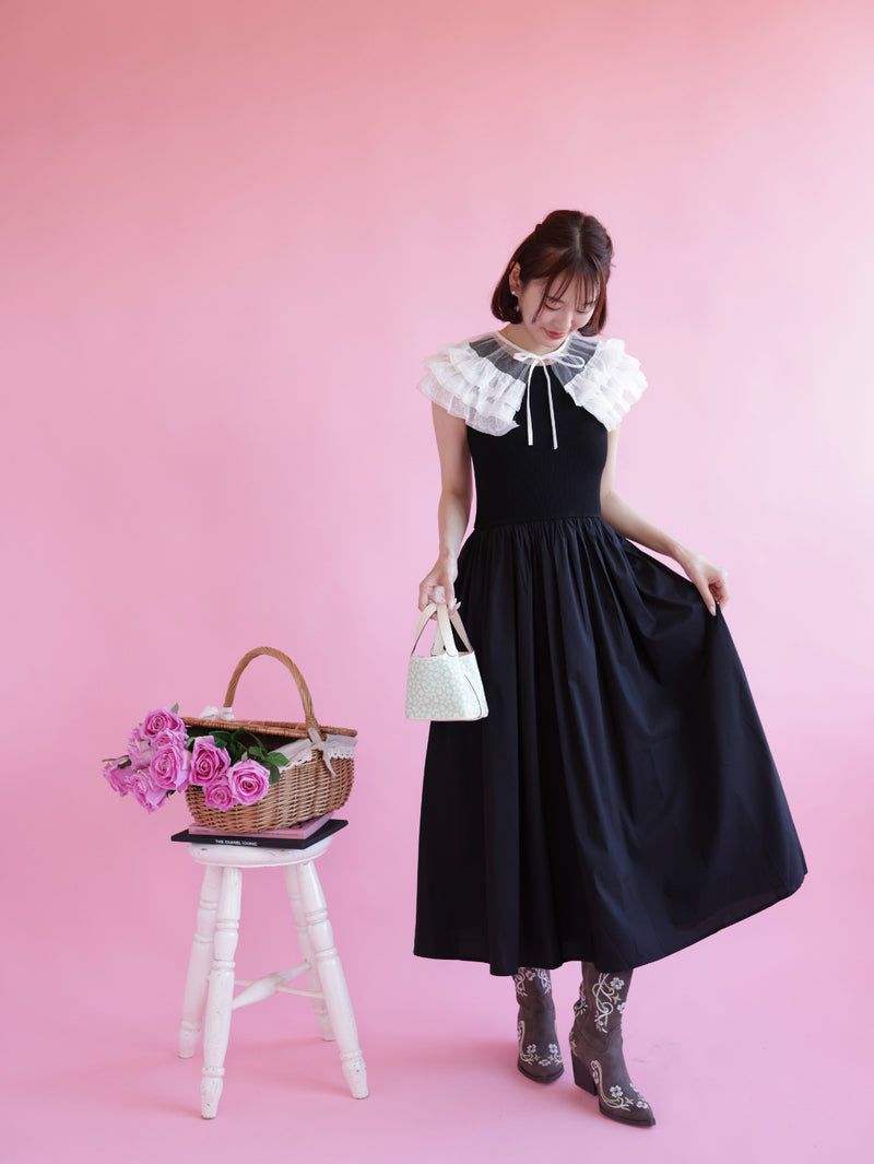 Volume Frill Docking Dress