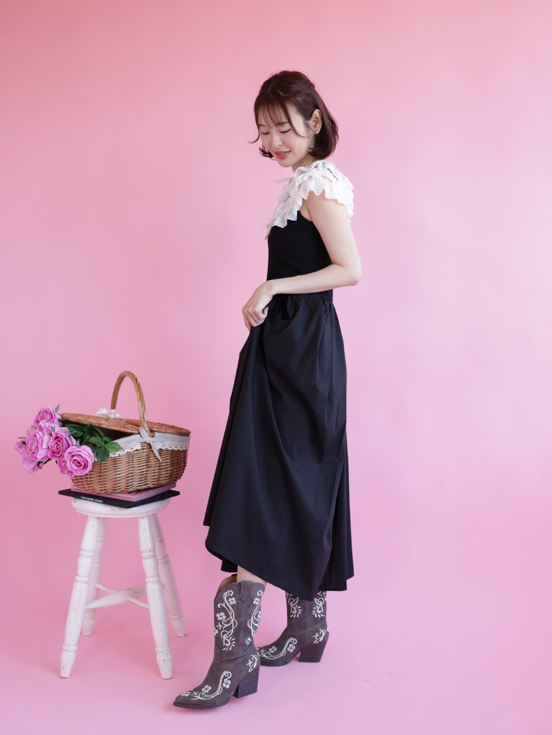 Volume Frill Docking Dress