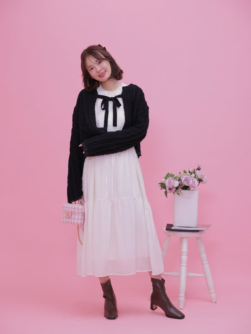 Short Ribbon Cardigan