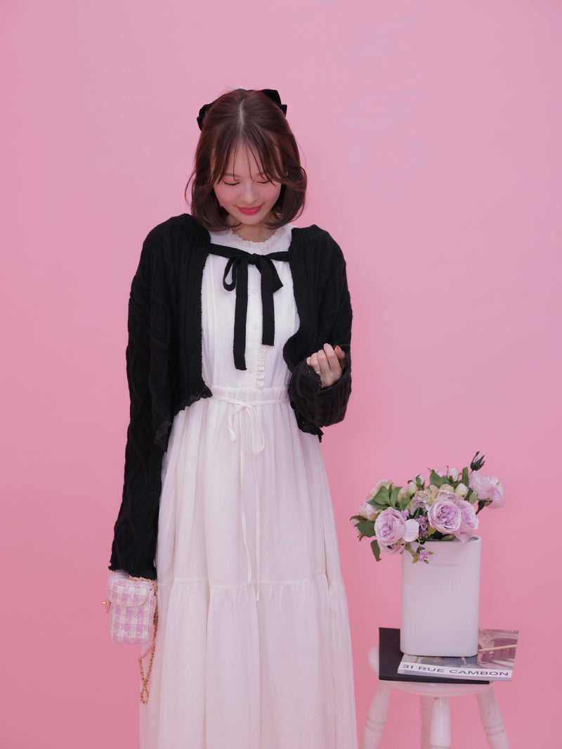 Short Ribbon Cardigan