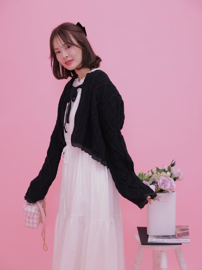 Short Ribbon Cardigan