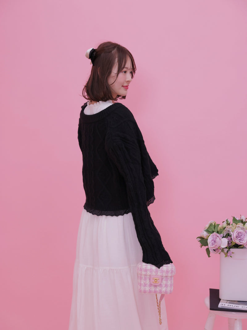 Short Ribbon Cardigan