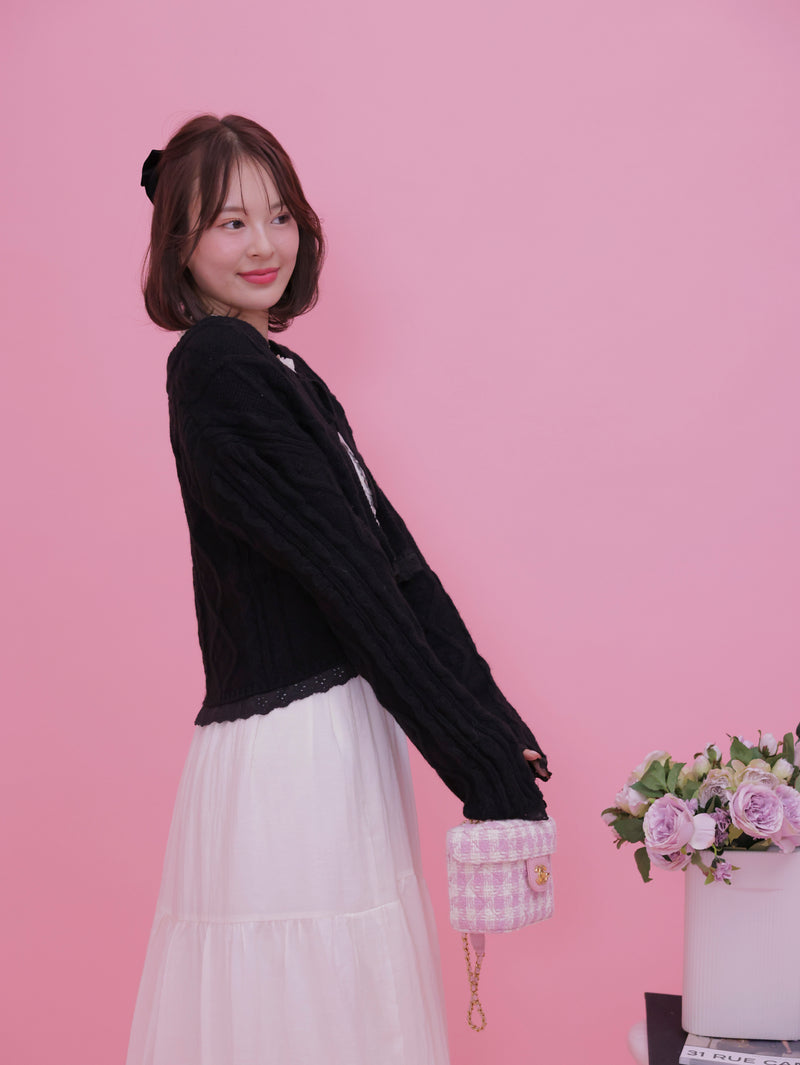 Short Ribbon Cardigan