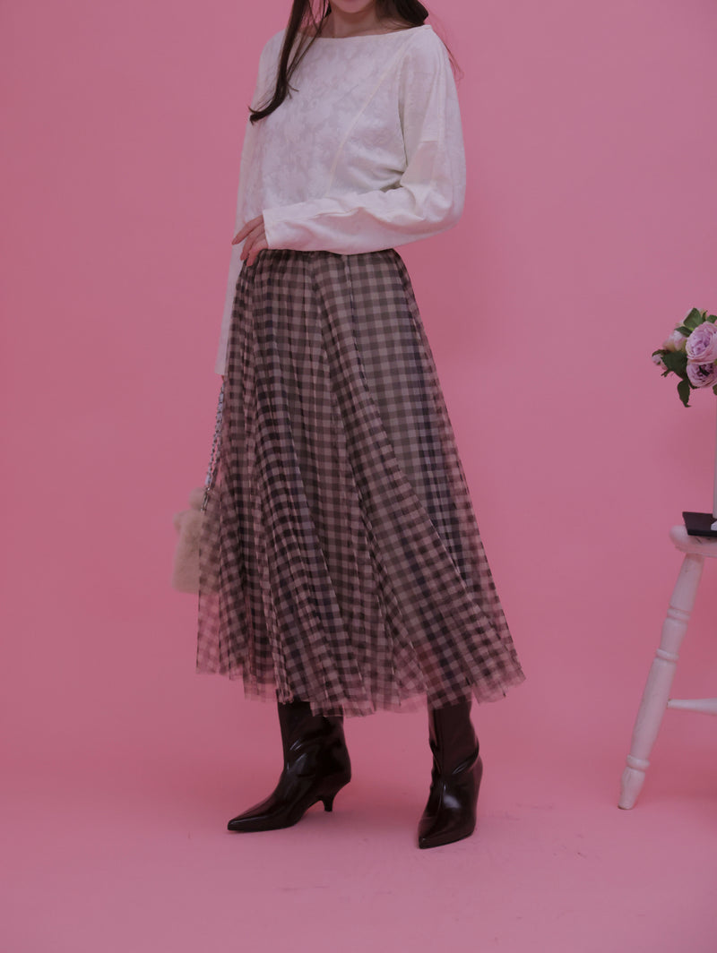 Gingham Tulle Skirt