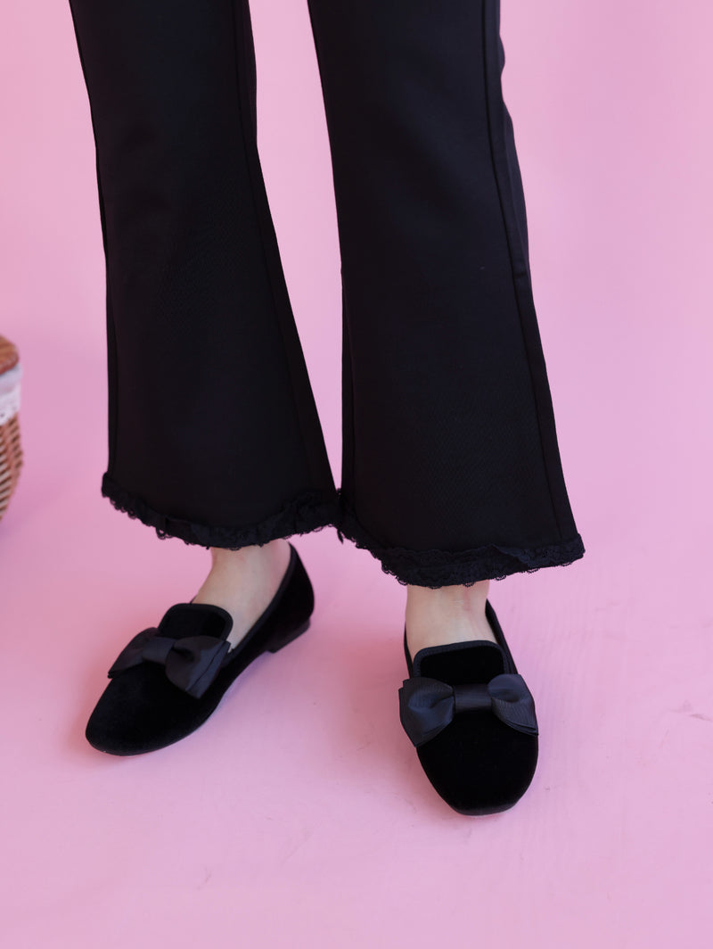 【PRE ORDER】Suede Ribbon Loafers