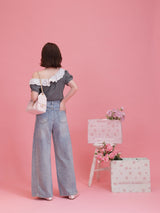 Off shoulder Puff Tee