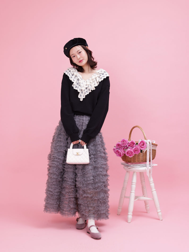 Frill Lace Sweater