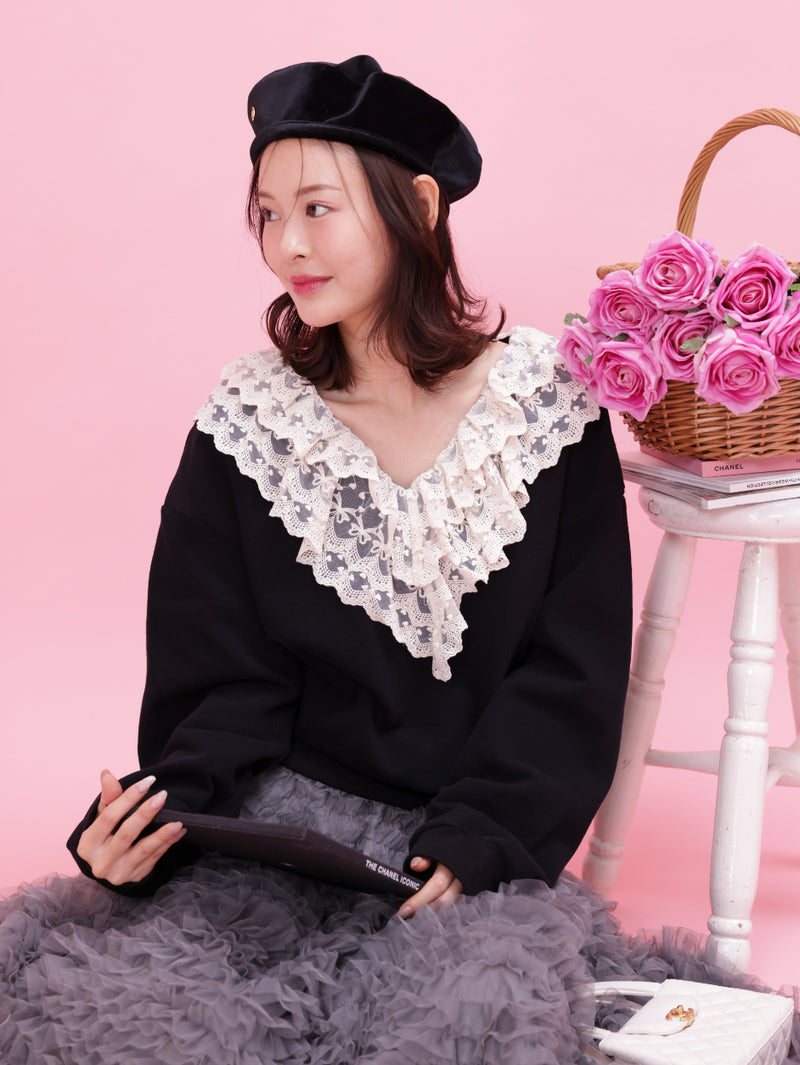Frill Lace Sweater