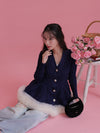 Tulle Peplum Cardigan