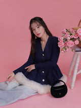Tulle Peplum Cardigan