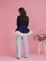 Tulle Peplum Cardigan