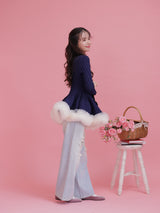 Tulle Peplum Cardigan