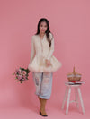 Tulle Peplum Cardigan