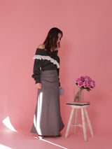 Drape Check Skirt