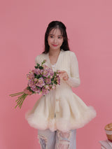 Tulle Peplum Cardigan