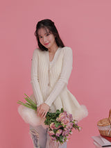 Tulle Peplum Cardigan