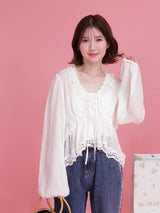 Sheer Lacy Blouse