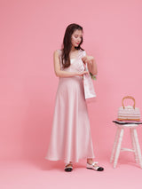 Rosy Satin Dress