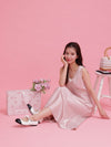 Rosy Satin Dress