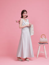 Rosy Satin Dress