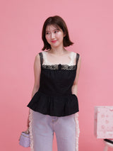 Rosy Lace Cami Tops