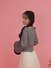 Gingham Ribbon Long Tops