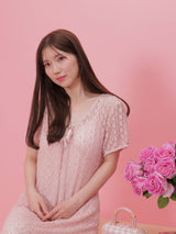 Rosy Lace Dress