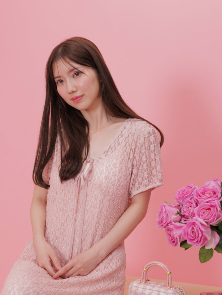 Rosy Lace Dress