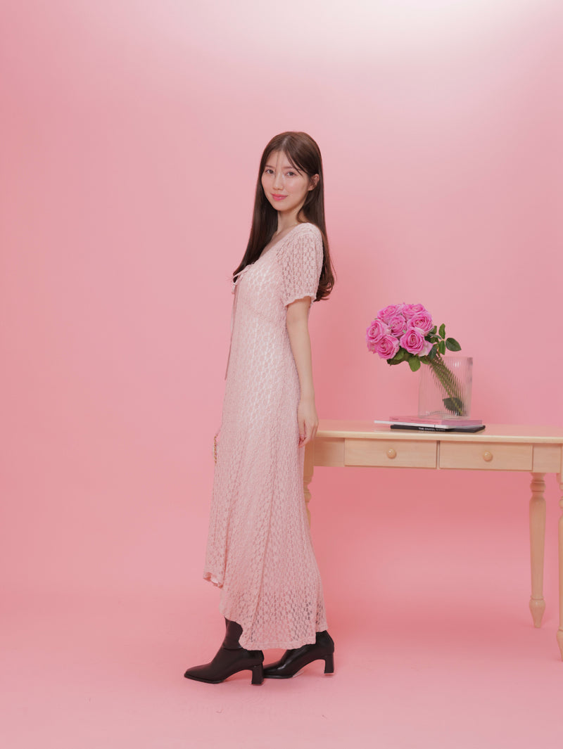 Rosy Lace Dress