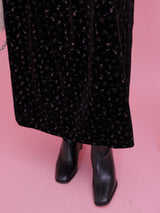 Velour Floral Dress