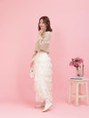 Flower Lace Tiered Skirt