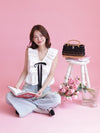 Ribbon White Blouse