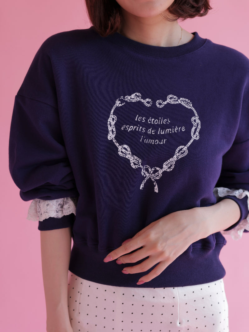 Heart Frill Sweater