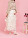 Flower Lace Tiered Skirt