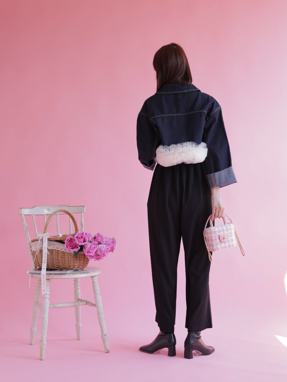 再販】Tulle Denim Jacket – MAISON MARBLE