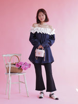 Denim Frill Tops