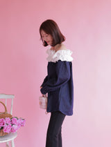 Denim Frill Tops