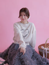 Heart Frill Sweater