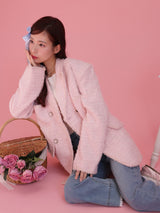 Tina Pink Tweed Jacket - MAISON MARBLE