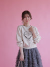 Heart Frill Sweater - MAISON MARBLE