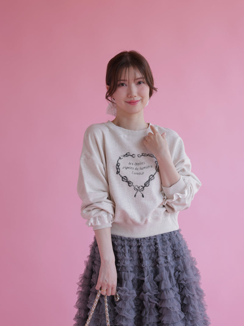 Heart Frill Sweater