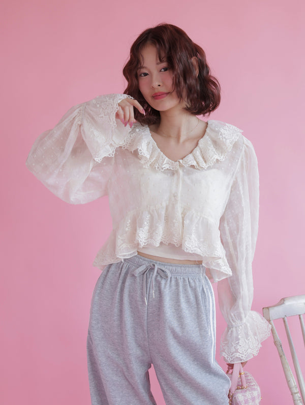 Frill Crop Blouse