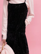 Frill Velour Cami Dress