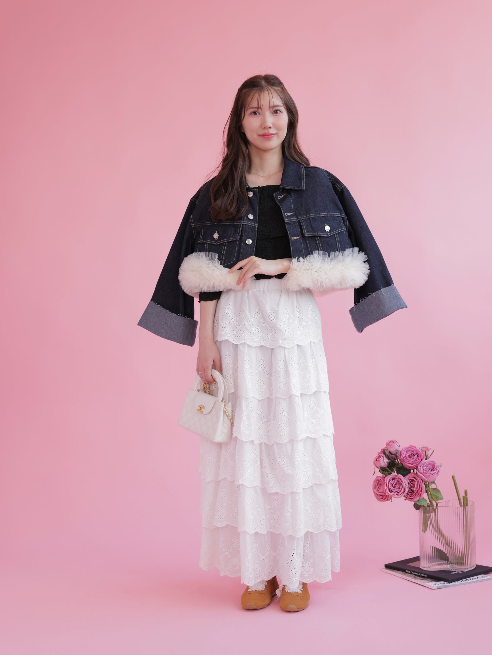 新品未使用 MAISON MARBLE Tulle Denim Jacket Tulle Denim Jacket – MAISON MARBLE