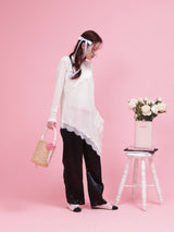 Lacy Asymmetry Cami Set - MAISON MARBLE